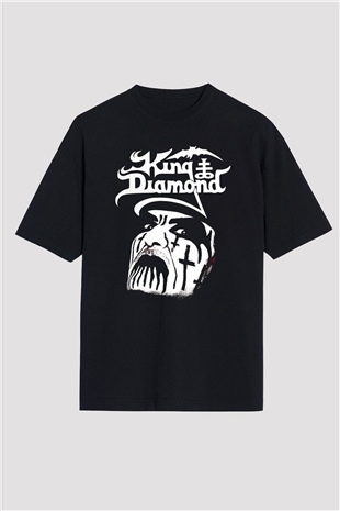 King Diamond Siyah Unisex Oversize Tişört T-Shirt