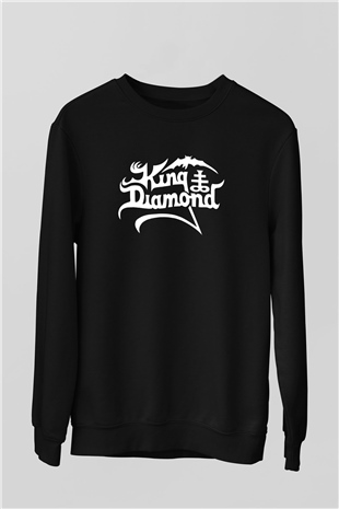 King Diamond Siyah Unisex Sweatshirt