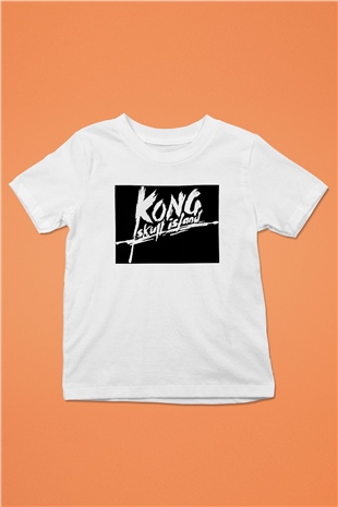 King Kong Baskılı Beyaz Unisex Çocuk Tişört