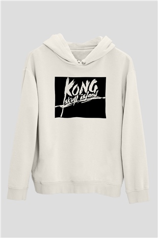 King Kong Beyaz Unisex Hoodie