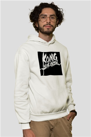 King Kong Beyaz Unisex Hoodie