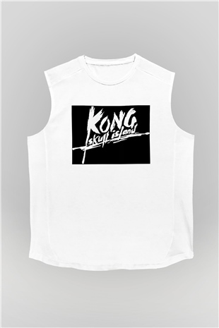 King Kong Beyaz Unisex Kolsuz Tişört