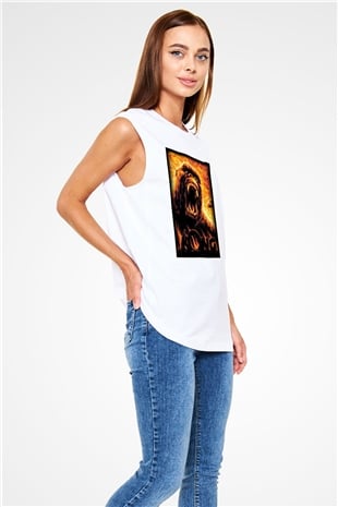 King Kong Beyaz Unisex Kolsuz Tişört