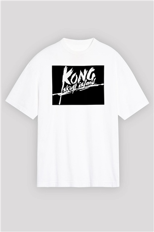 King Kong Beyaz Unisex Oversize Tişört T-Shirt