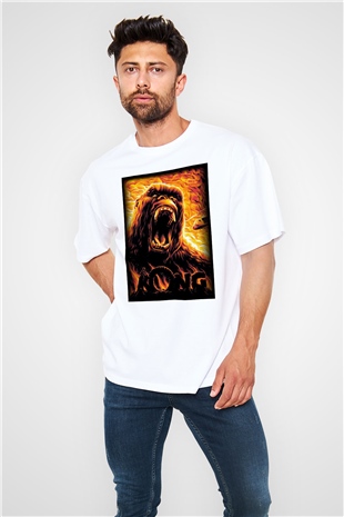 King Kong Beyaz Unisex Oversize Tişört T-Shirt