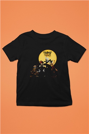 Kingdom Hearts Baskılı Siyah Unisex Çocuk Tişört