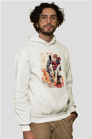 Kingdom Hearts Beyaz Unisex Hoodie