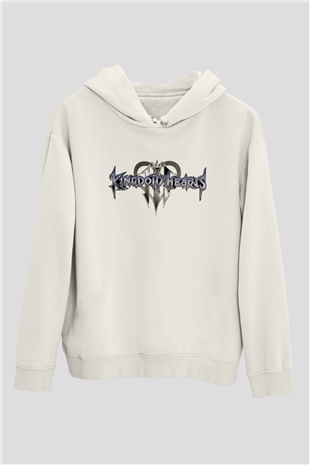 Kingdom Hearts Beyaz Unisex Hoodie