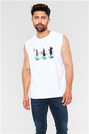 Kingdom Hearts Beyaz Unisex Kolsuz Tişört