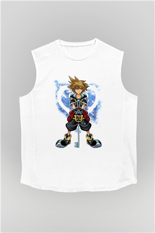 Kingdom Hearts Beyaz Unisex Kolsuz Tişört