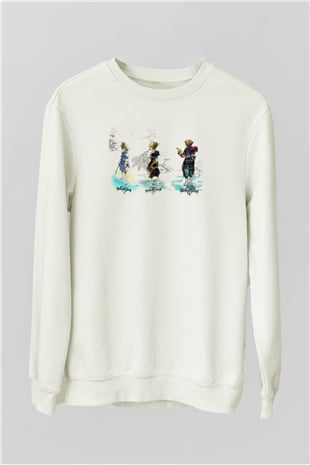 Kingdom Hearts Beyaz Unisex Sweatshirt