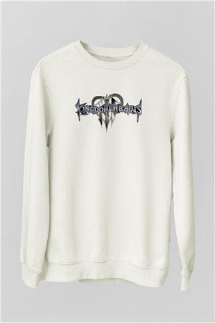 Kingdom Hearts Beyaz Unisex Sweatshirt