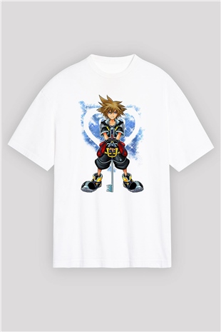 Kingdom Hearts Beyaz Oversize Tişört Oversize T-shirt