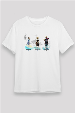 Kingdom Hearts Beyaz Unisex Tişört T-Shirt