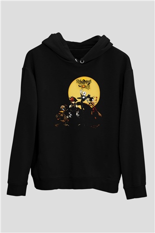 Kingdom Hearts Siyah Unisex Hoodie