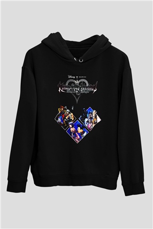 Kingdom Hearts Siyah Unisex Hoodie