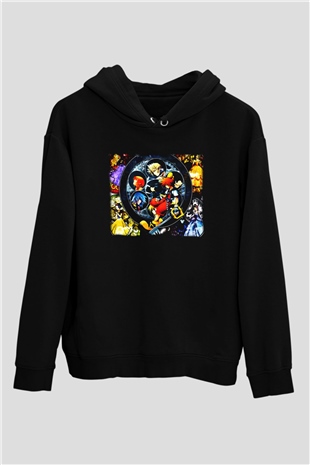 Kingdom Hearts Siyah Unisex Hoodie