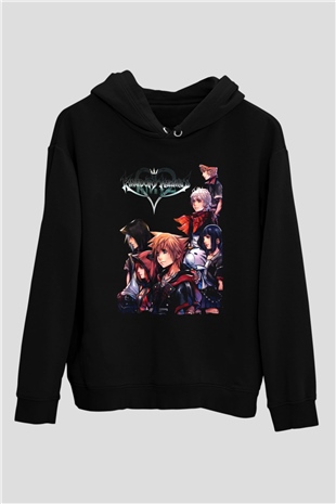 Kingdom Hearts Siyah Unisex Hoodie