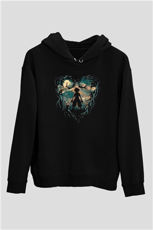Kingdom Hearts Siyah Unisex Hoodie