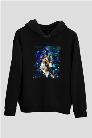 Kingdom Hearts Siyah Unisex Hoodie