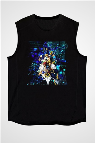 Kingdom Hearts Siyah Unisex Kolsuz Tişört