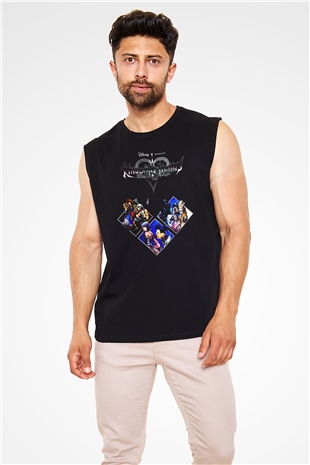 Kingdom Hearts Siyah Unisex Kolsuz Tişört