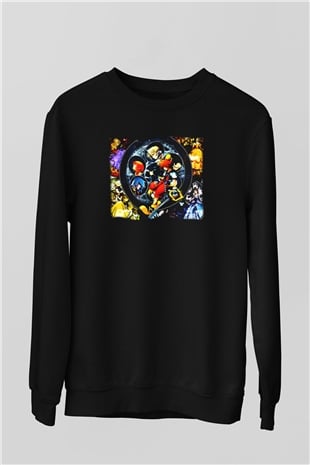 Kingdom Hearts Siyah Unisex Sweatshirt
