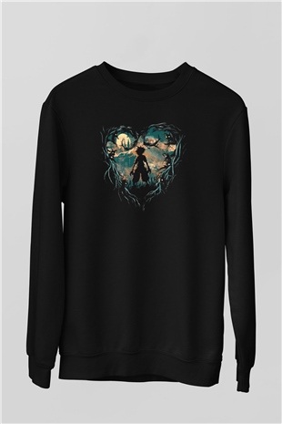 Kingdom Hearts Siyah Unisex Sweatshirt