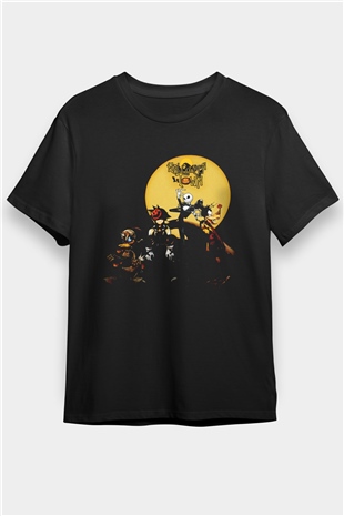 Kingdom Hearts Siyah Unisex Tişört T-Shirt
