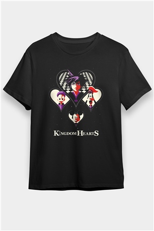 Kingdom Hearts Siyah Unisex Tişört T-Shirt