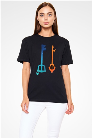 Kingdom Hearts Siyah Unisex Tişört T-Shirt