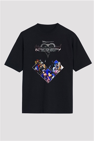 Kingdom Hearts Siyah Oversize Tişört Oversize T-shirt