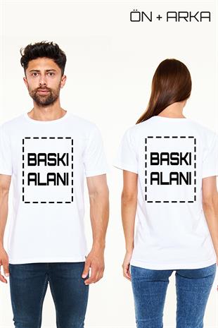 Kişiye Özel Beyaz Tişört | Unisex Tişört Tasarla