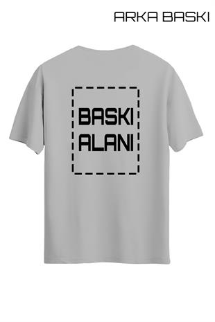 Kişiye Özel Gri Unisex Tişört | T-Shirt Tasarla