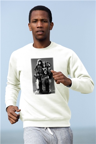 Kiss Beyaz Unisex Sweatshirt
