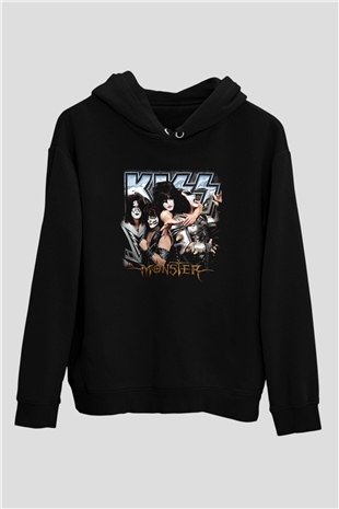 Kiss Siyah Unisex Hoodie