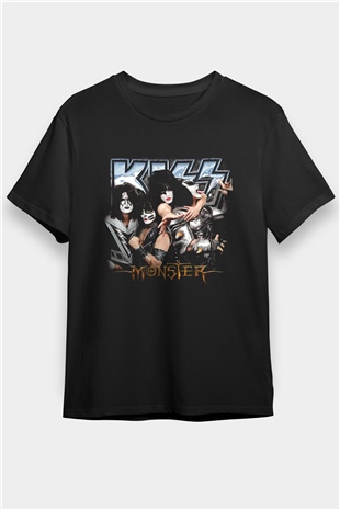 Kiss Siyah Unisex Tişört T-Shirt - TişörtFabrikası