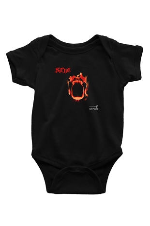 Kittie Baskılı Unisex Siyah Bebek Body - Zıbın