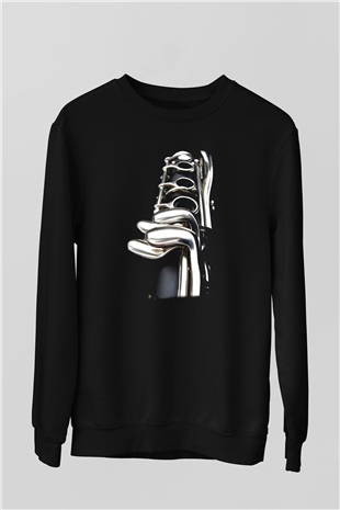 Klarnetçi Siyah Unisex Sweatshirt