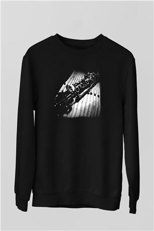 Klarnetçi Siyah Unisex Sweatshirt