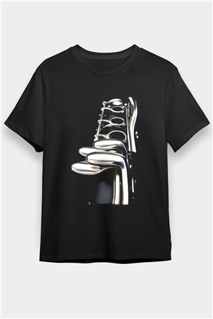 Klarnetçi Siyah Unisex Tişört T-Shirt - TişörtFabrikası
