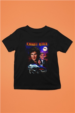 Knight Rider Siyah Unisex  Çocuk Tişört