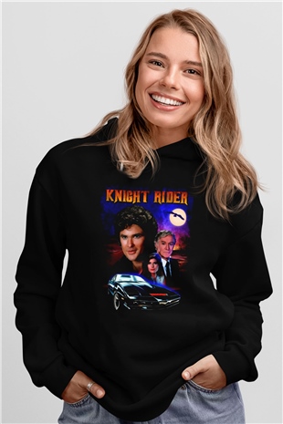 Knight Rider Siyah Unisex Hoodie