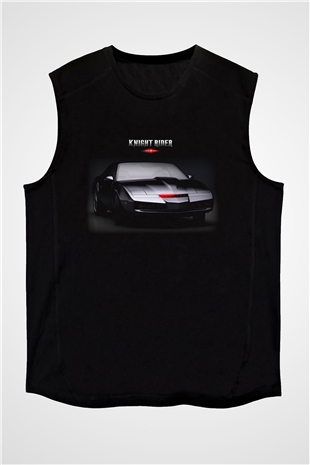 Knight Rider Siyah Unisex Kolsuz Tişört