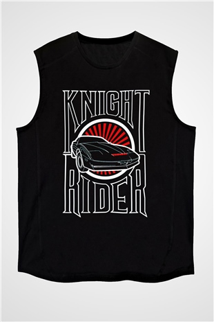Knight Rider Siyah Unisex  Kolsuz Tişört