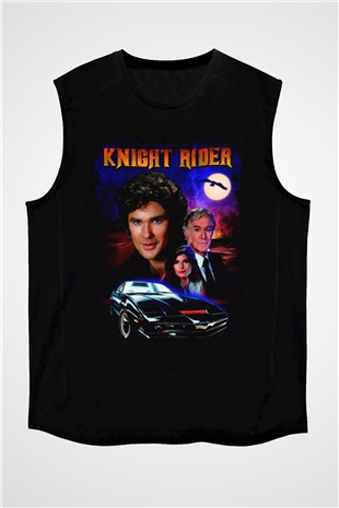 Knight Rider Siyah Unisex  Kolsuz Tişört