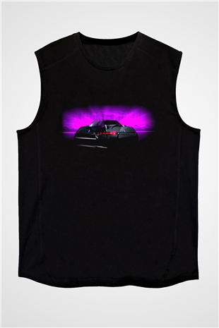 Knight Rider Siyah Unisex Kolsuz Tişört