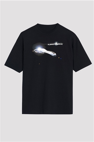 Knight Rider Siyah Unisex Oversize Tişört