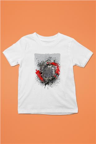 Koala Baskılı Beyaz Unisex Beyaz Çocuk Tişört - Tshirt