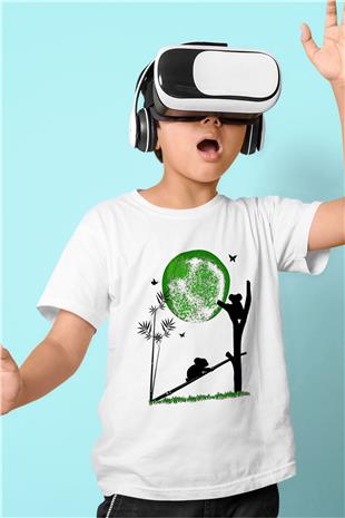 Koala Baskılı Beyaz Unisex Beyaz Çocuk Tişört - Tshirt